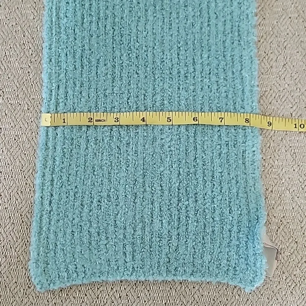 LOFT Outlet Light Turquoise Fuzzy Winter Scarf